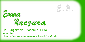 emma maczura business card